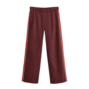 Margret – Pantalon large sport chic à bandes