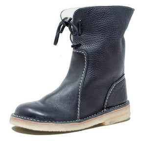 Hazel - Bottes en cuir rustiques avec doublure en fourrure pour femme