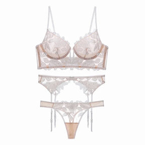 Lily - Ensemble de Lingerie Transparente avec Soutien-Gorge et String pour Femme