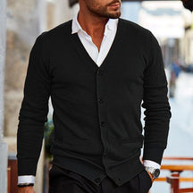 Charles - Cardigan en Maille Finesse pour un Look Élégant et Confortable