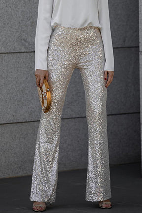 Sabrina - Pantalon Évasé à Sequins Brillants pour Femme