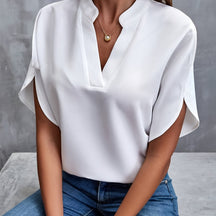 Amelia - Blouse Femme Col en V pour un Style Intemporel