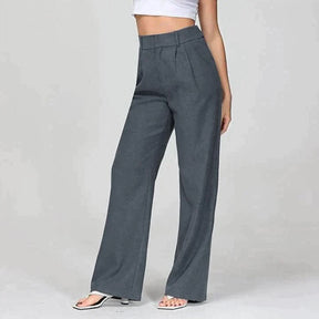 Lisa - Pantalon Femme Large Taille Haute