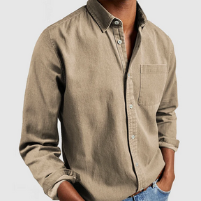 Asher - Chemise Décontractée à Poche Classique pour Homme