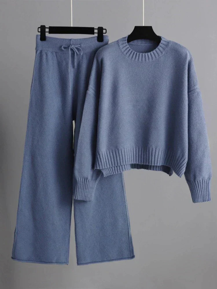 Luna - Ensemble Pull et Pantalon en Tricot pour Élégance Décontractée pour Femme