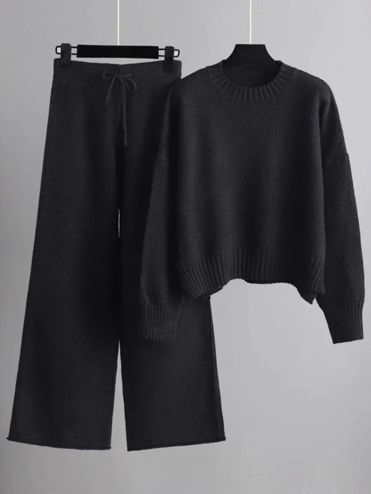 Luna - Ensemble Pull et Pantalon en Tricot pour Élégance Décontractée pour Femme