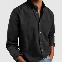 Asher - Chemise Décontractée à Poche Classique pour Homme