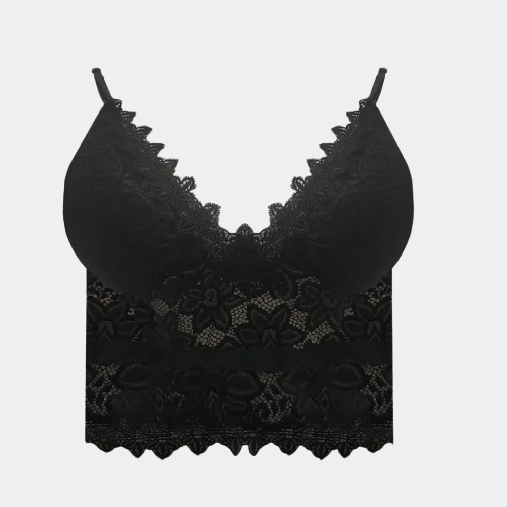 Leiara – Bralette en dentelle florale, dos nu et ajustable