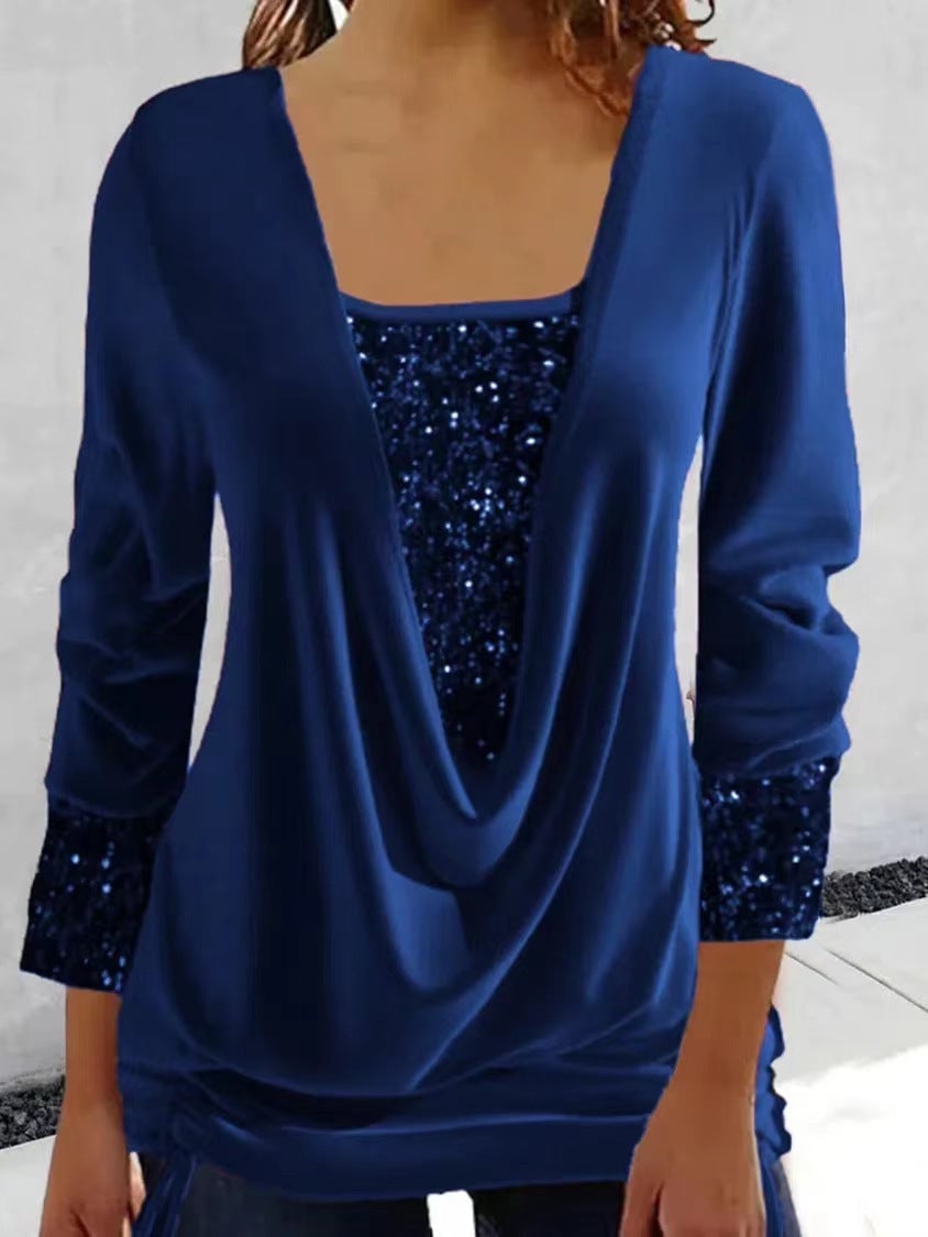 Devora - Top Festif à Sequins pour Style Élégant et Brillant pour les Fêtes