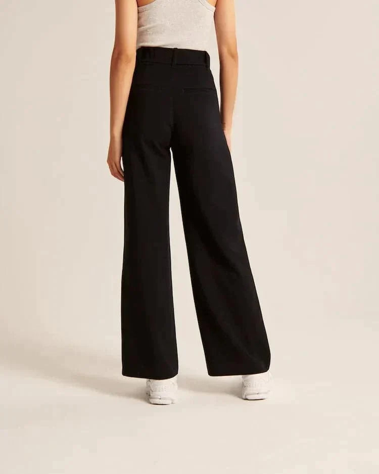 Lisa - Pantalon Femme Large Taille Haute