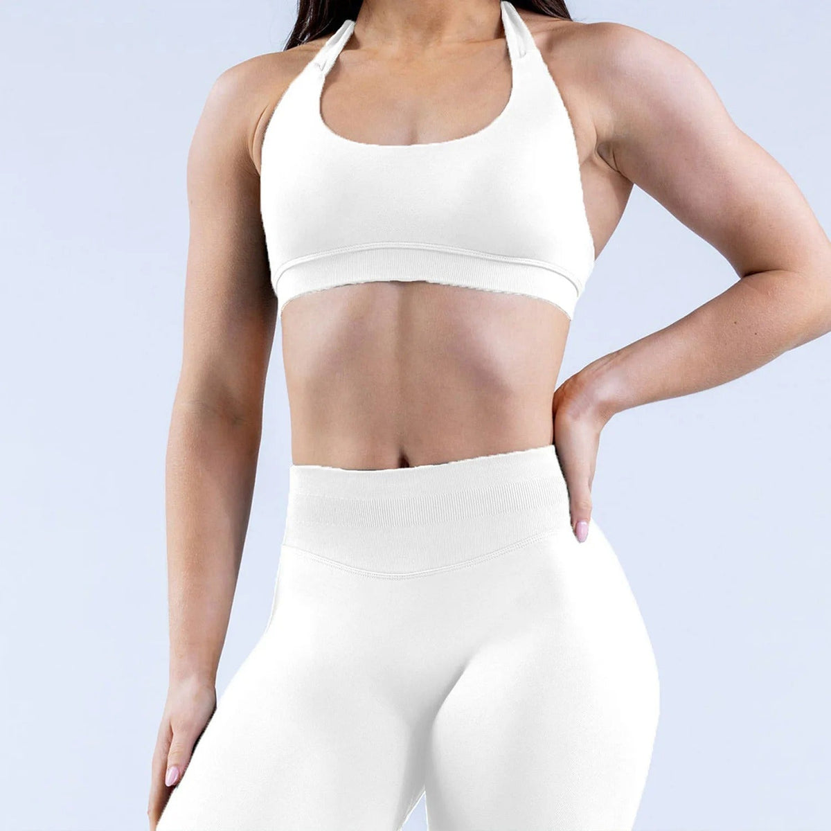 Elvie - Ensemble de Sport Sans Couture avec Brassière et Legging Taille Haute