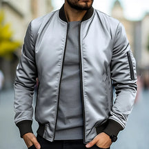 Linus - Blouson Bombardier Zippé avec Col et Poignets Côtelés pour Homme