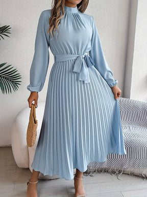 Hazel - Robe Longue Femme avec Ceinture pour un Style Classique et Raffiné