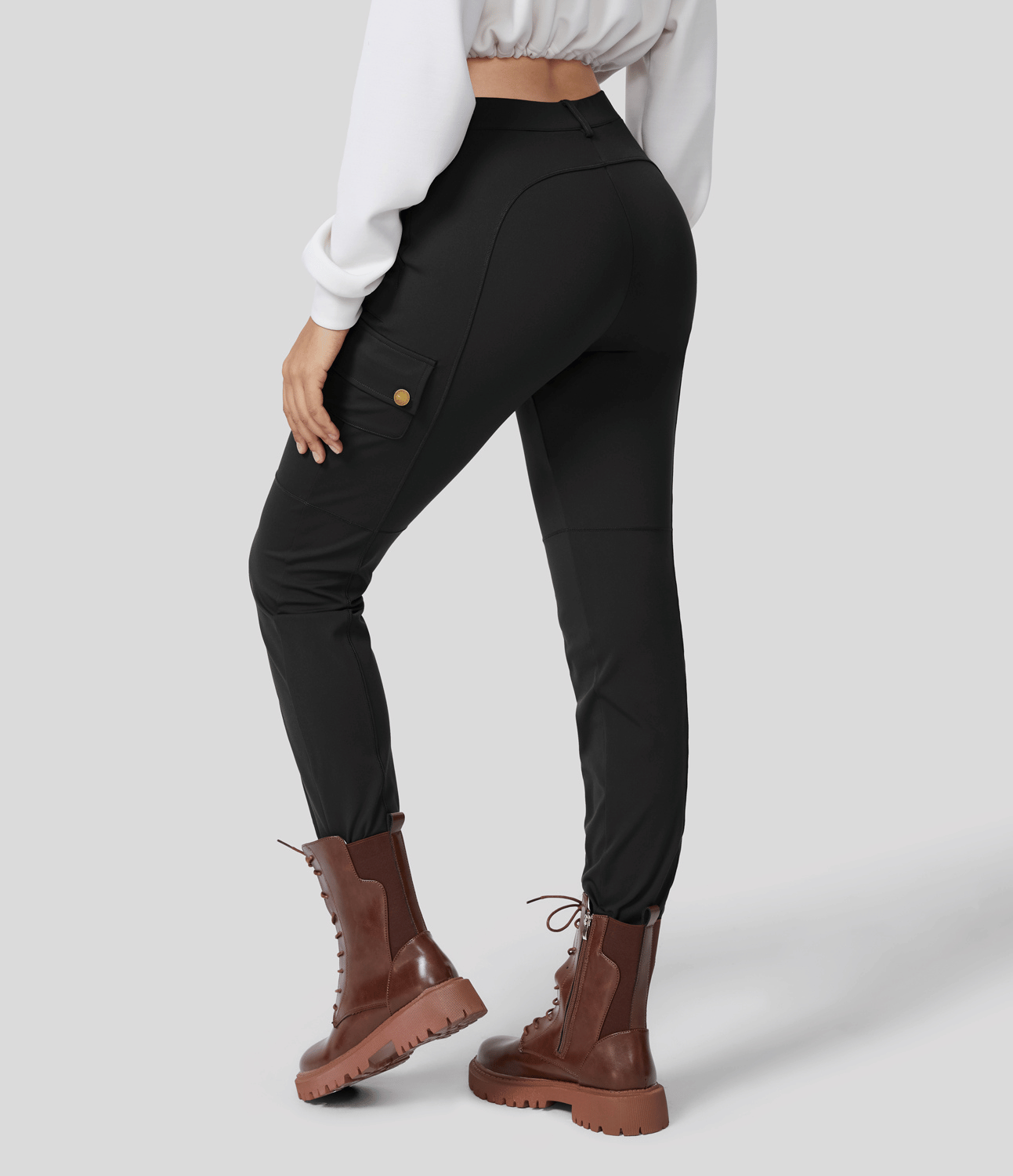 Élisa - Pantalon Cargo Ajusté avec Poches Utilitaires pour Femme