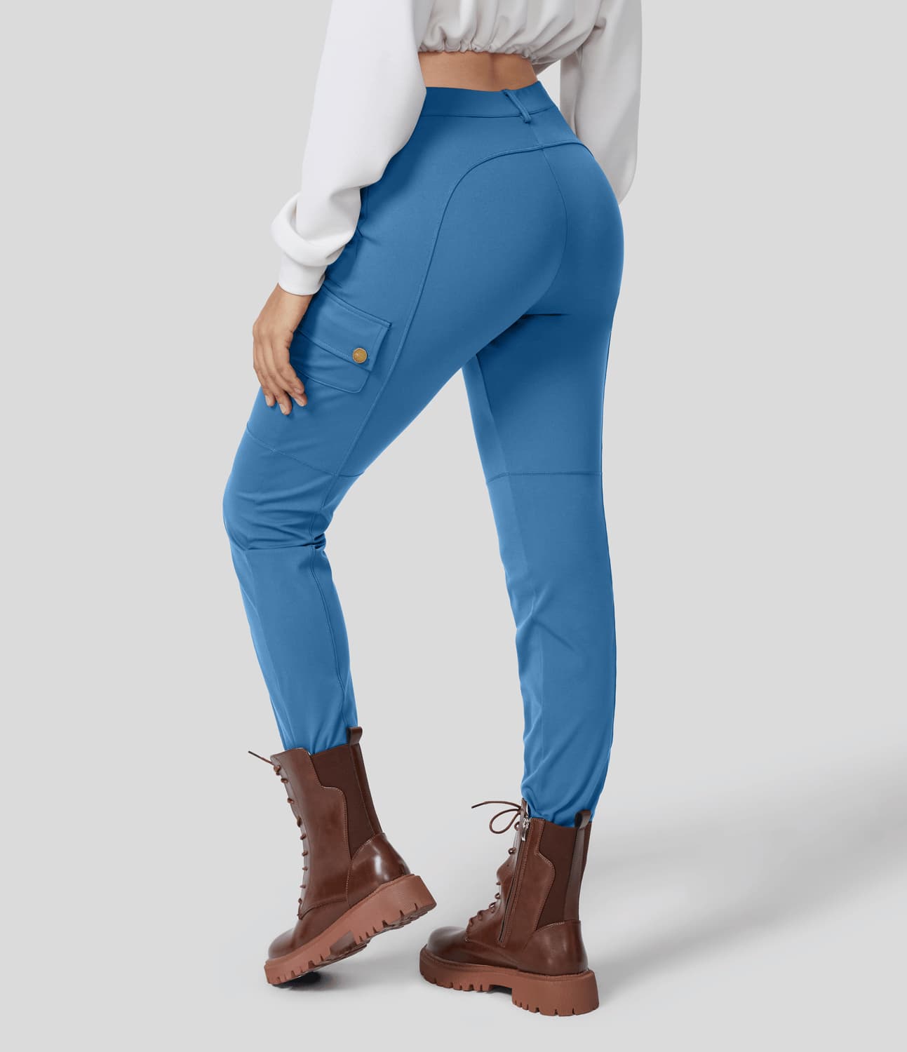 Élisa - Pantalon Cargo Ajusté avec Poches Utilitaires pour Femme