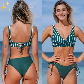 Valeria - Bikini Femme à Motifs d'Agrumes pour Élégance et Couleur pour l'Été