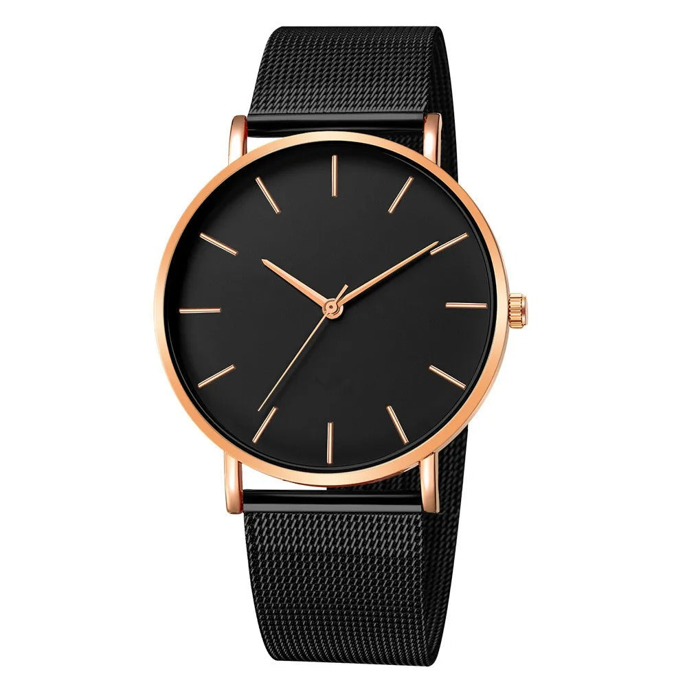 Henry - Montre Minimaliste pour Homme avec Bracelet Maille Élégant