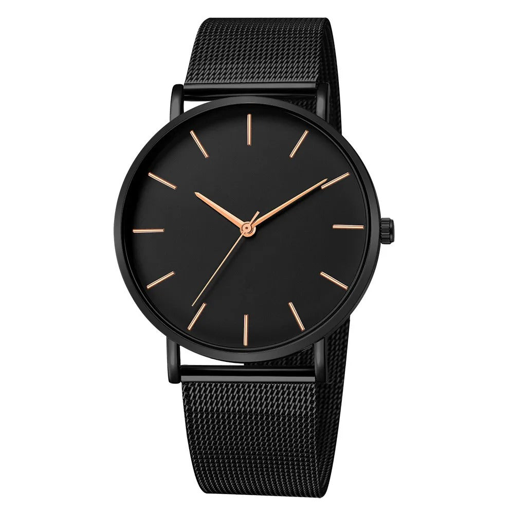 Henry - Montre Minimaliste pour Homme avec Bracelet Maille Élégant