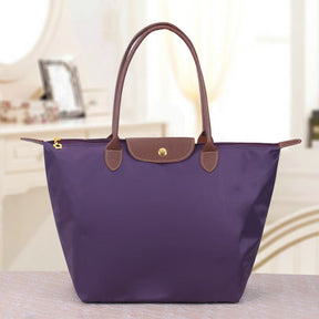 Violet - Sac Cabas Pliable avec Poignées Longues