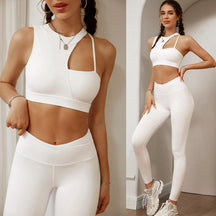 Mia - Ensemble de sport Elégant, brassière Asymétrique et legging Gainant