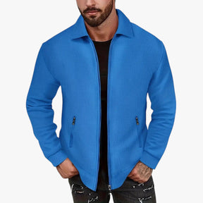 Zarino - Veste Décontractée à Fermeture Éclair et Col Classique pour Homme